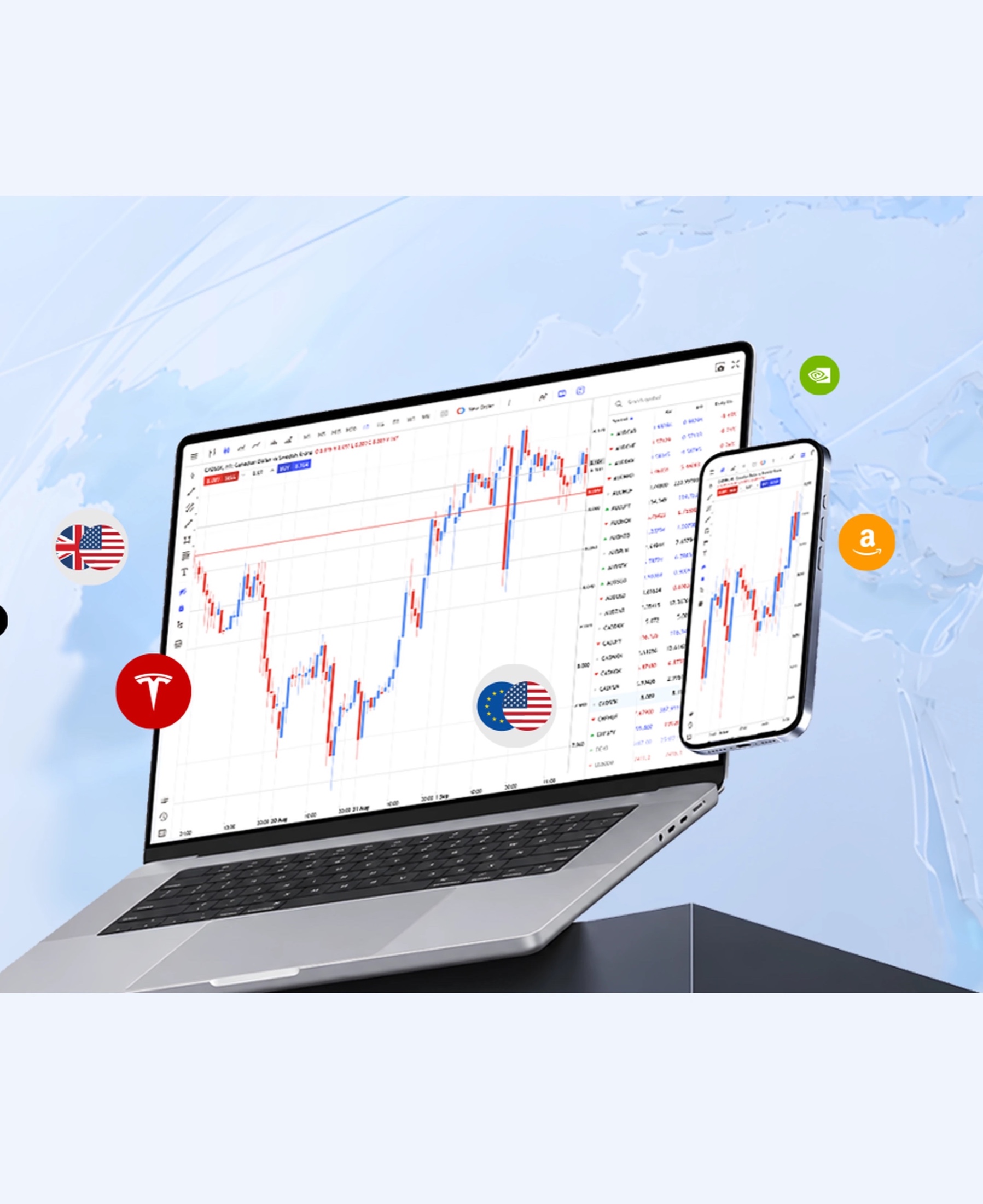 Baazex MetaTrader 5 on desktop and mobile