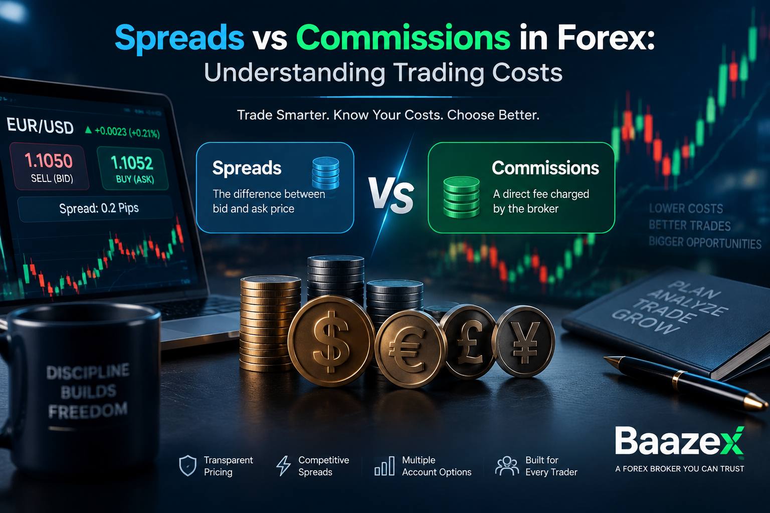 Spreads vs Commissions in Forex: Understanding Trading Costs