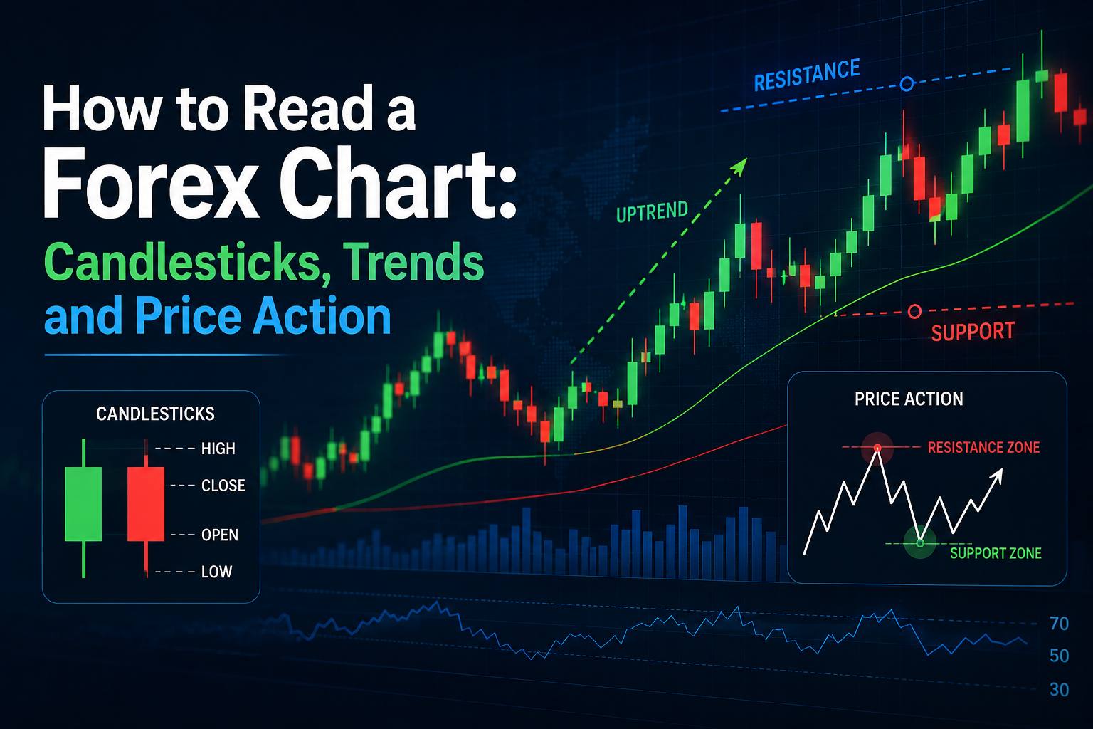 How to Read a Forex Chart: Candlesticks, Trends and Price Action